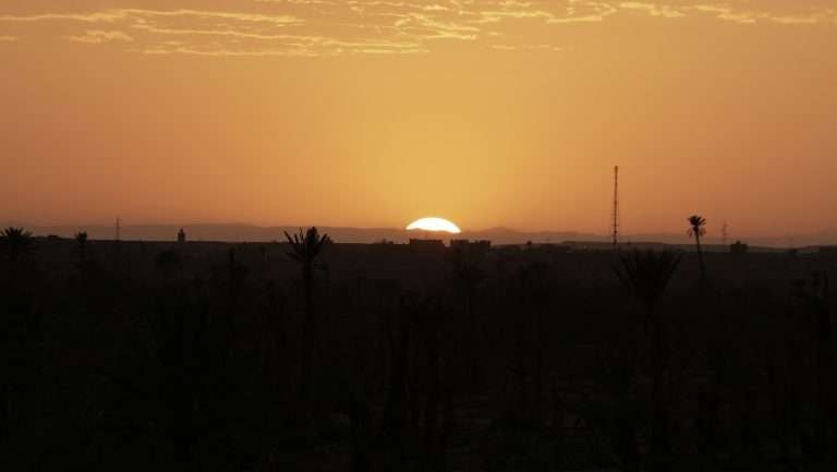 Sunset in Skoura, Morocco