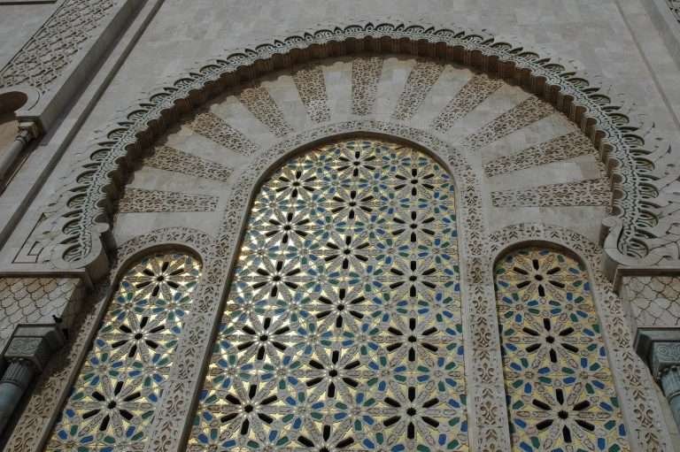 Close up of door at the Hassan II Mosque in Casablanca
