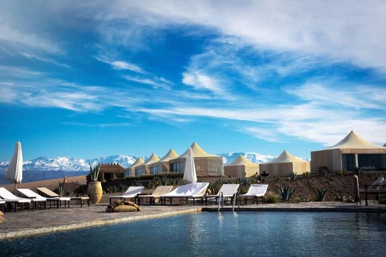 Luxury desert camp in Agafay, Morocco
