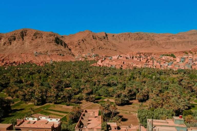 Panoramic view of the Atlas Mountains in Morocco