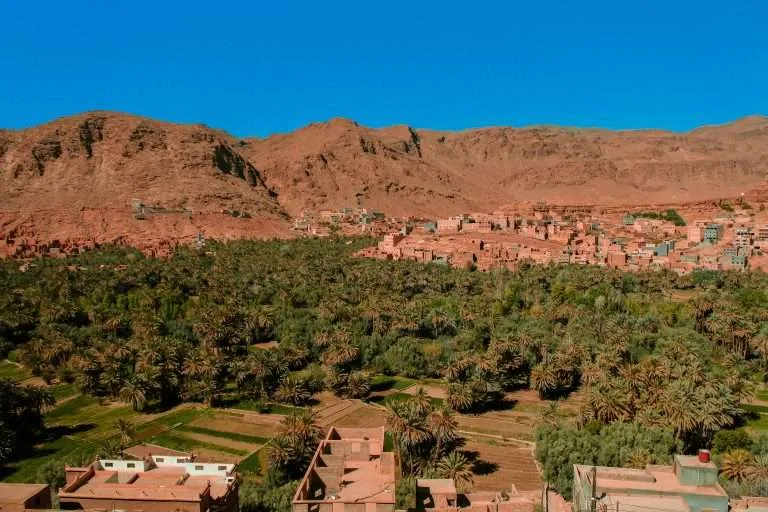 Panoramic view of the Atlas Mountains in Morocco