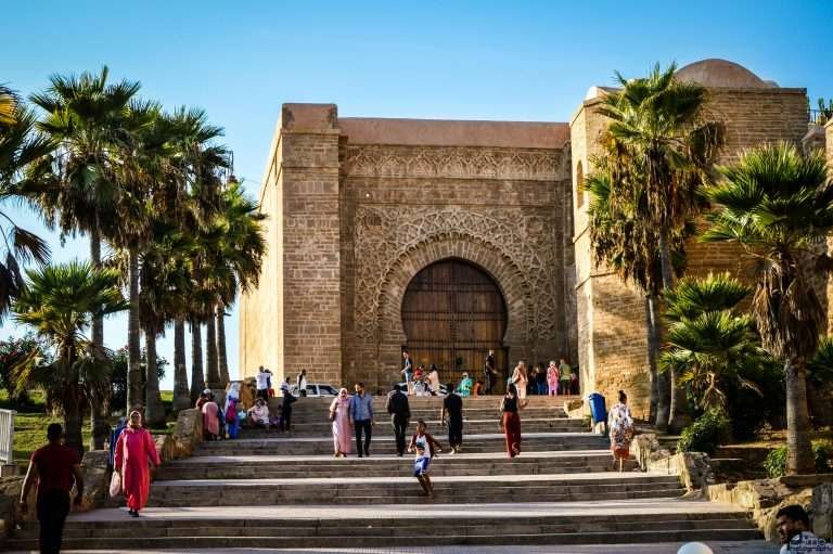 Main gate in the Kasbah of the Udayas in Rabat, Morocco