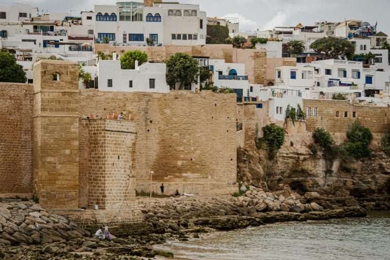 Kasbah walls by the sea in Rabat, Morocco