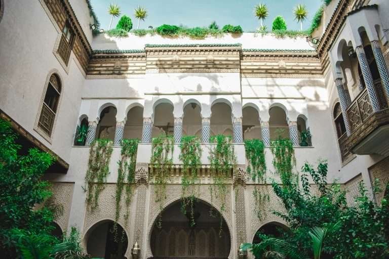 Riad courtyard in Fes, Morocco