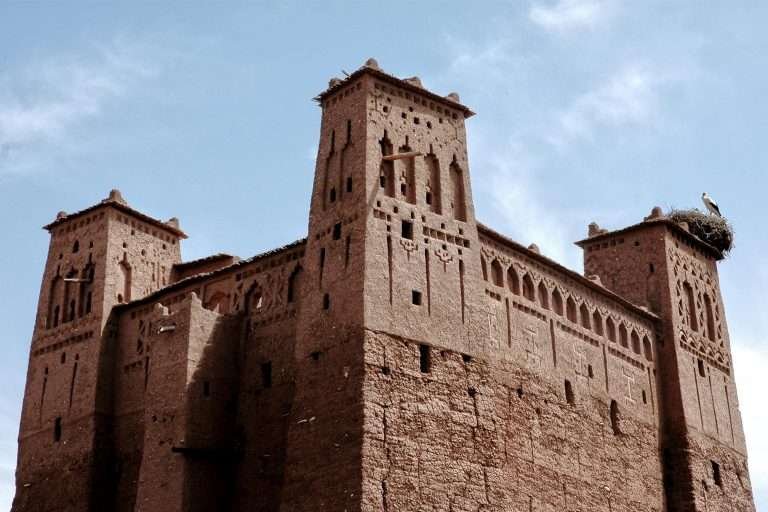 Ksar made of earthen mud in Ouarzazate, Morocco