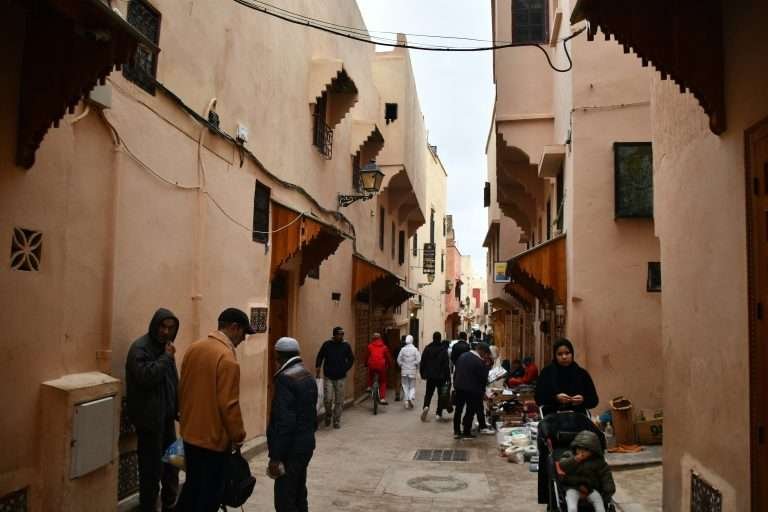 A street in the medina of Meknes, Morocco