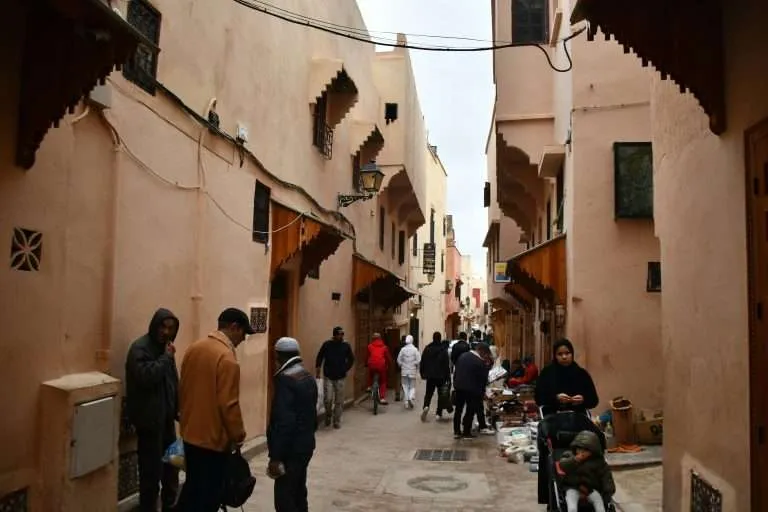 A street in the medina of Meknes, Morocco