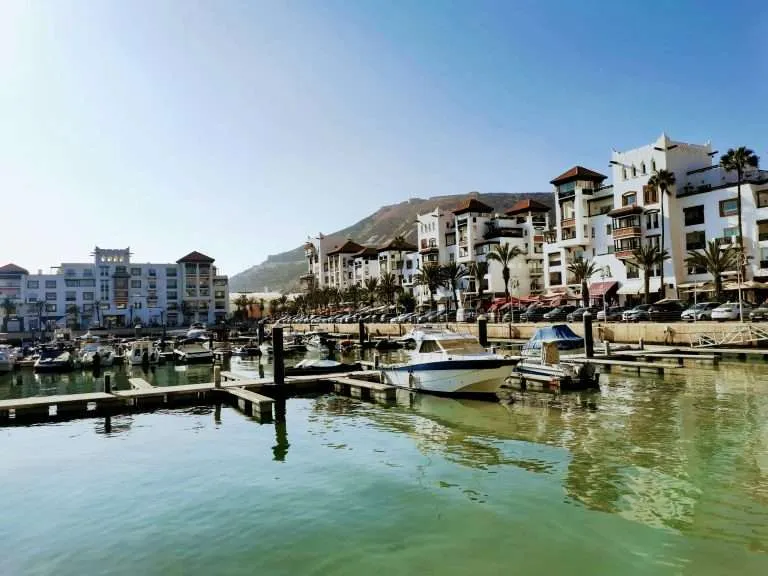 Agadir port and coastline
